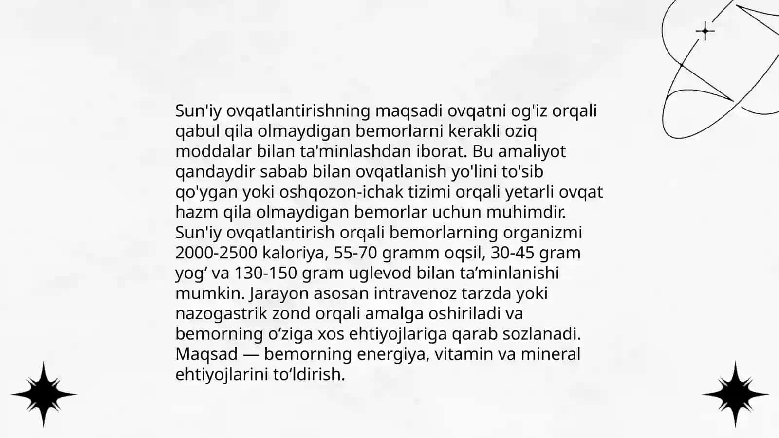 Sun'iy ovqatlantirishda bemorlarga hamshiralik parvarishi 3