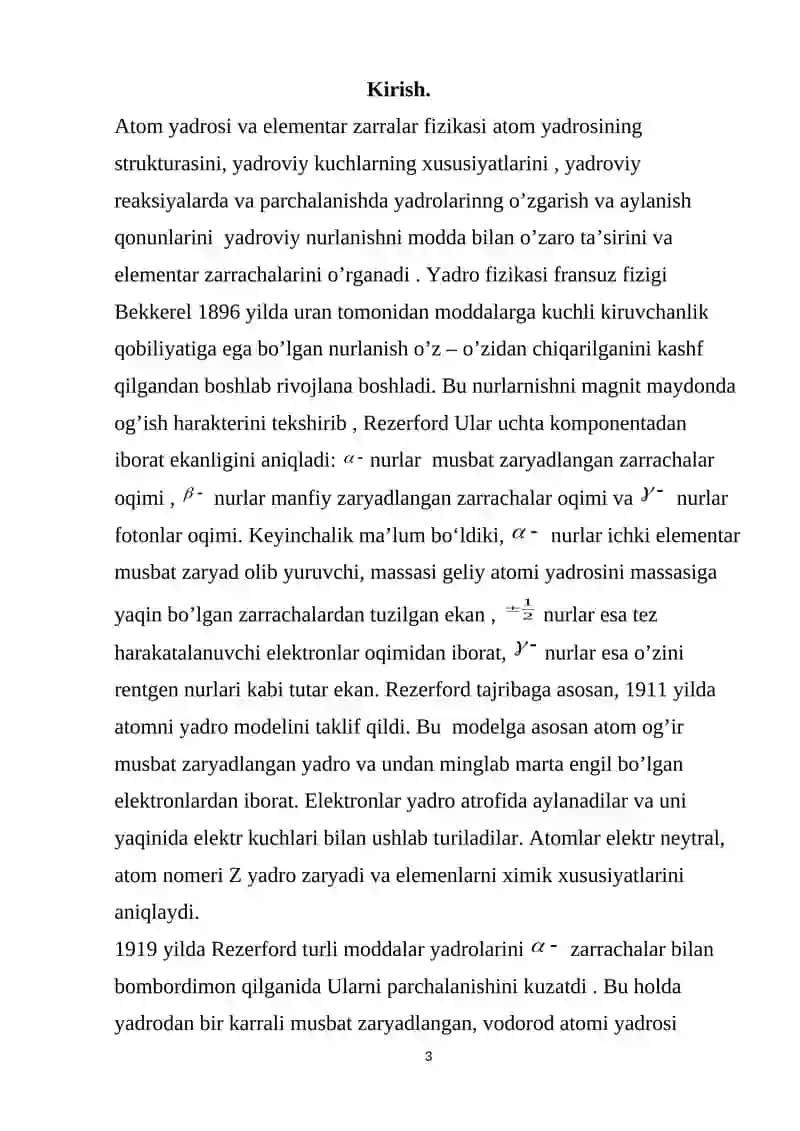 Atom yadrolarining asosiy xususiyatlari 3