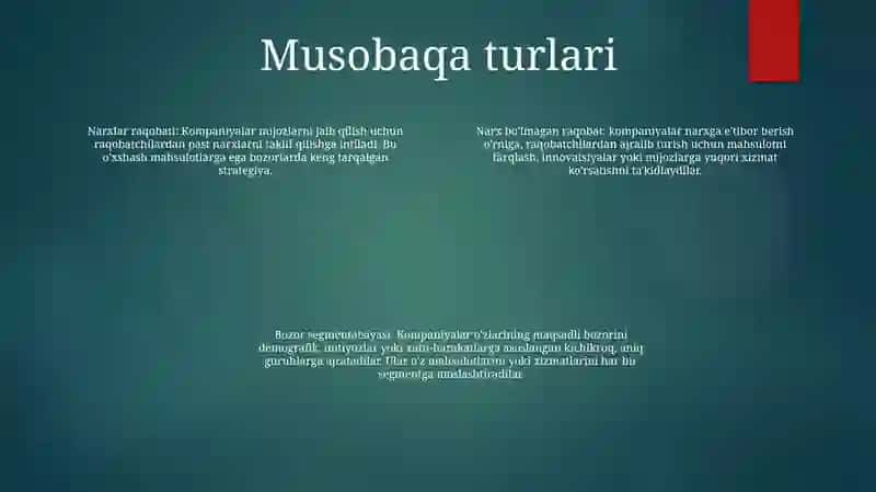 Raqobat Turlari Va Shakllari 3