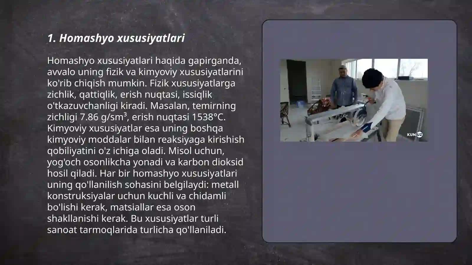 Homashyoga mexanik ishlov berish 3