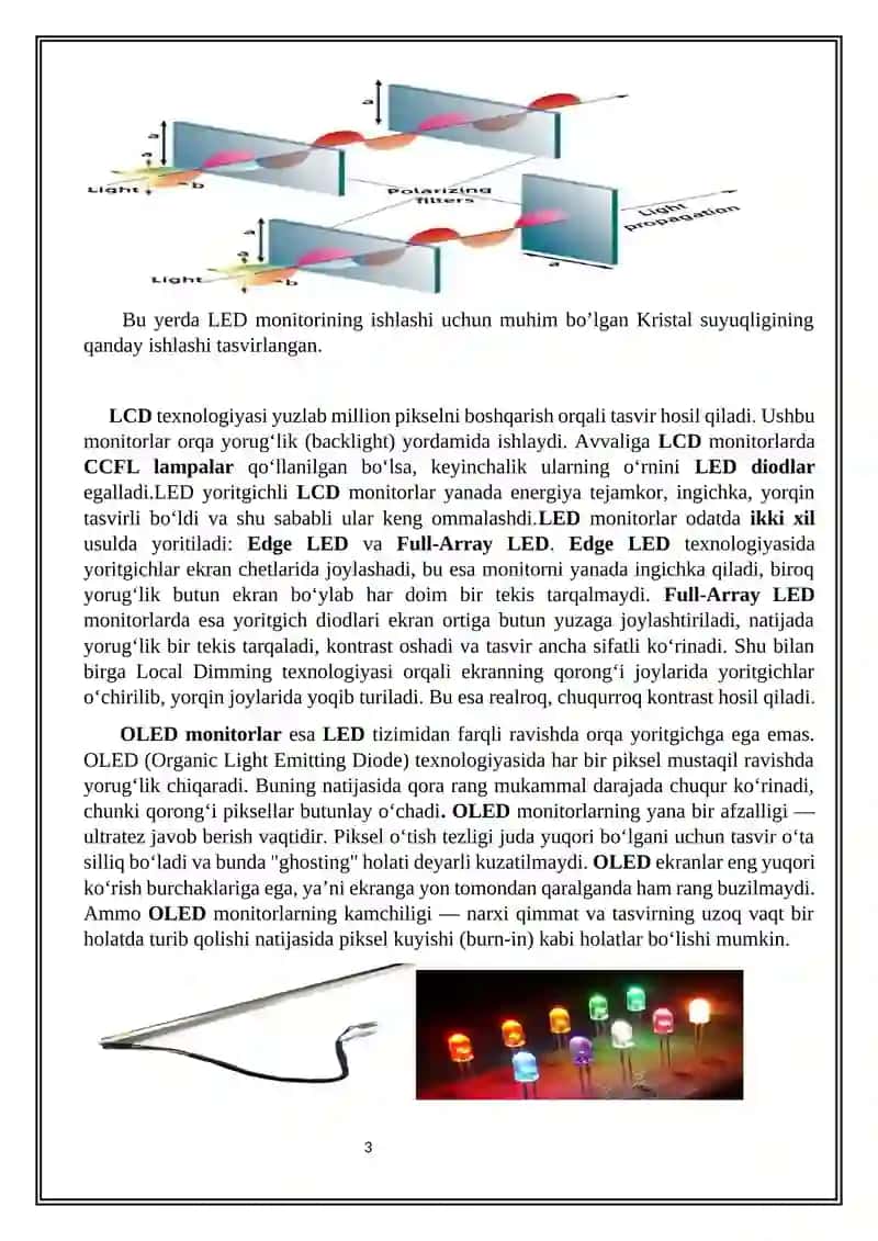 Zamonaviy monitorlar.  LCD,  LED 3