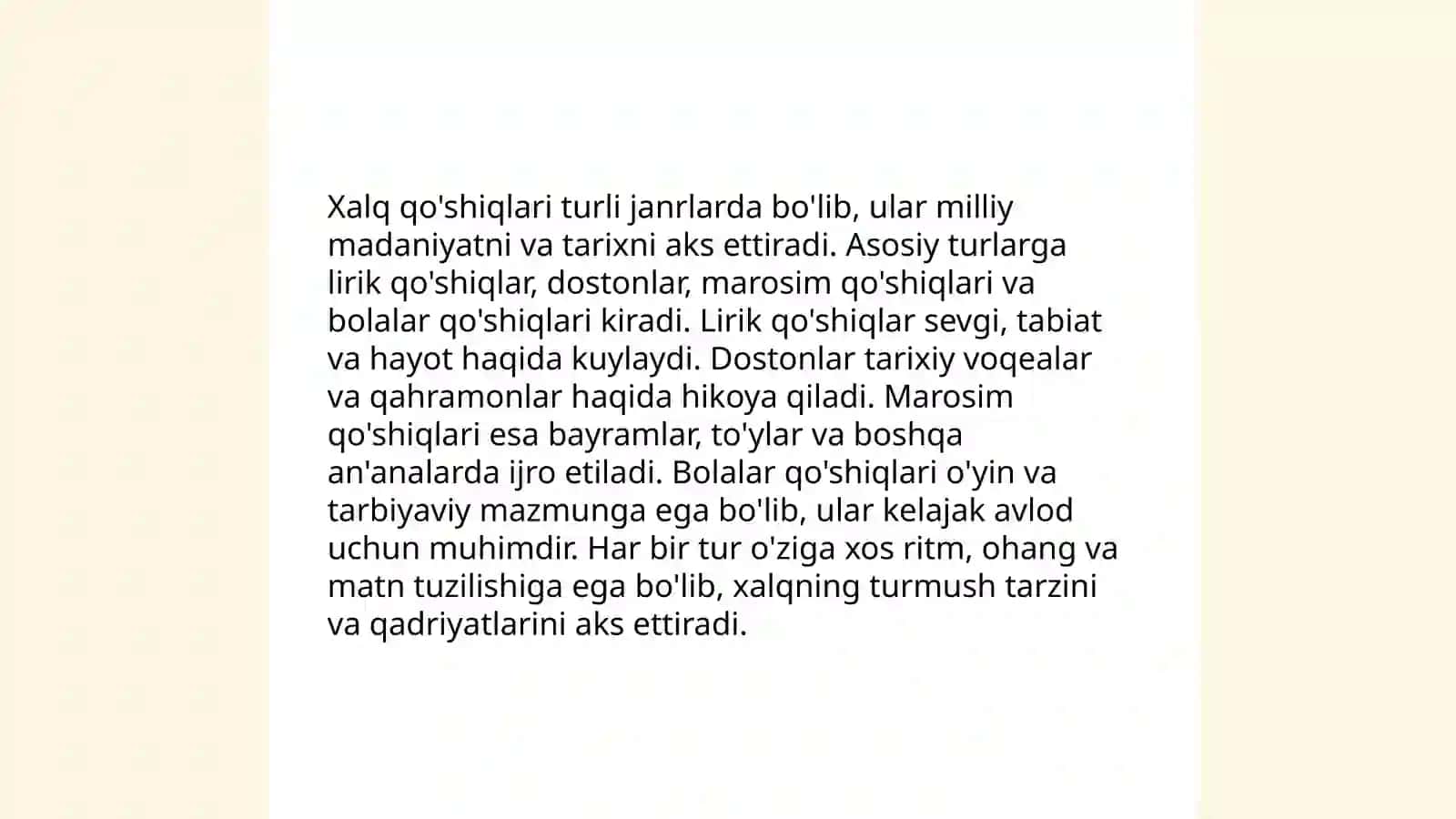 Xalq qo'shiqlari va mehnat qo'shiqlari 3