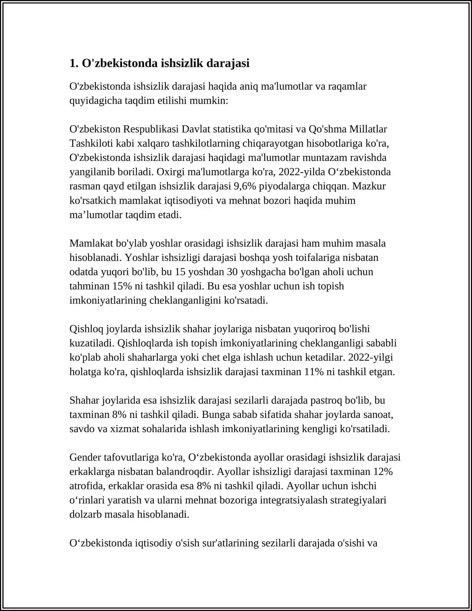 ONGSIZLIK MUAMMOSI 3