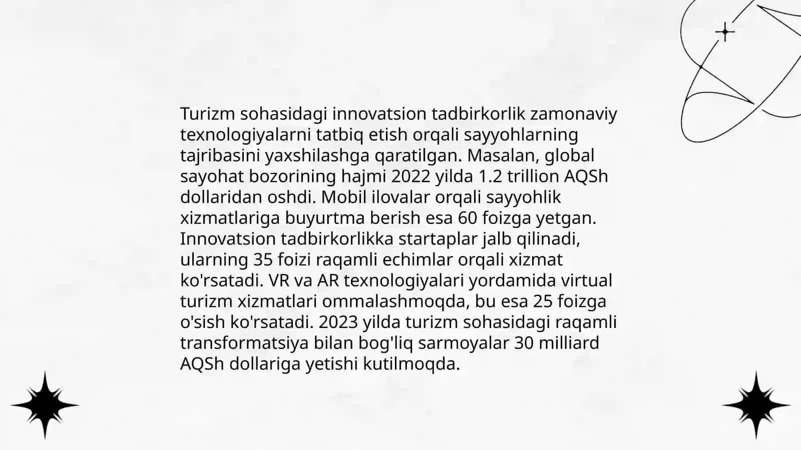 Turizmda tadbirkorlik funksiyalarining amaliy jihatlari 3
