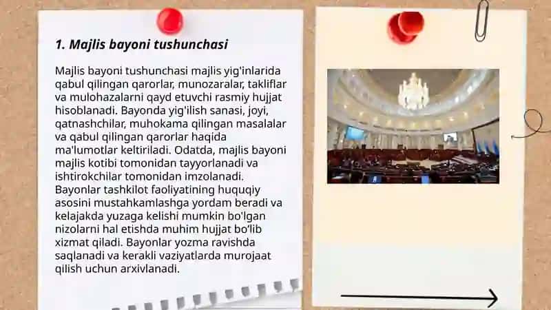 Majlis bayoni va majlis bayonidan koʻchirma 3