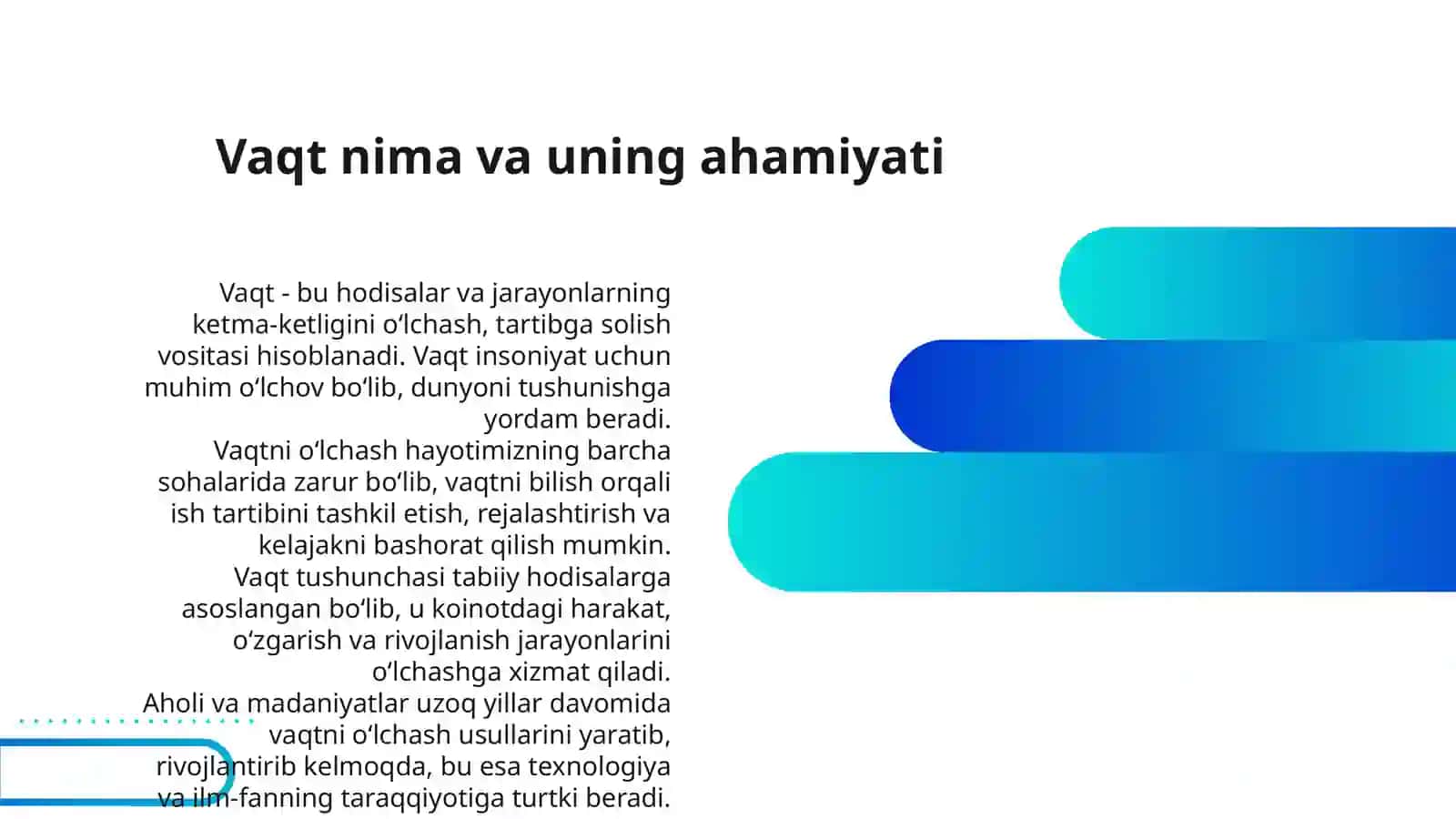 VAQTNI O‘LCHASHNING ASOSLARI. KALENDARLAR 3