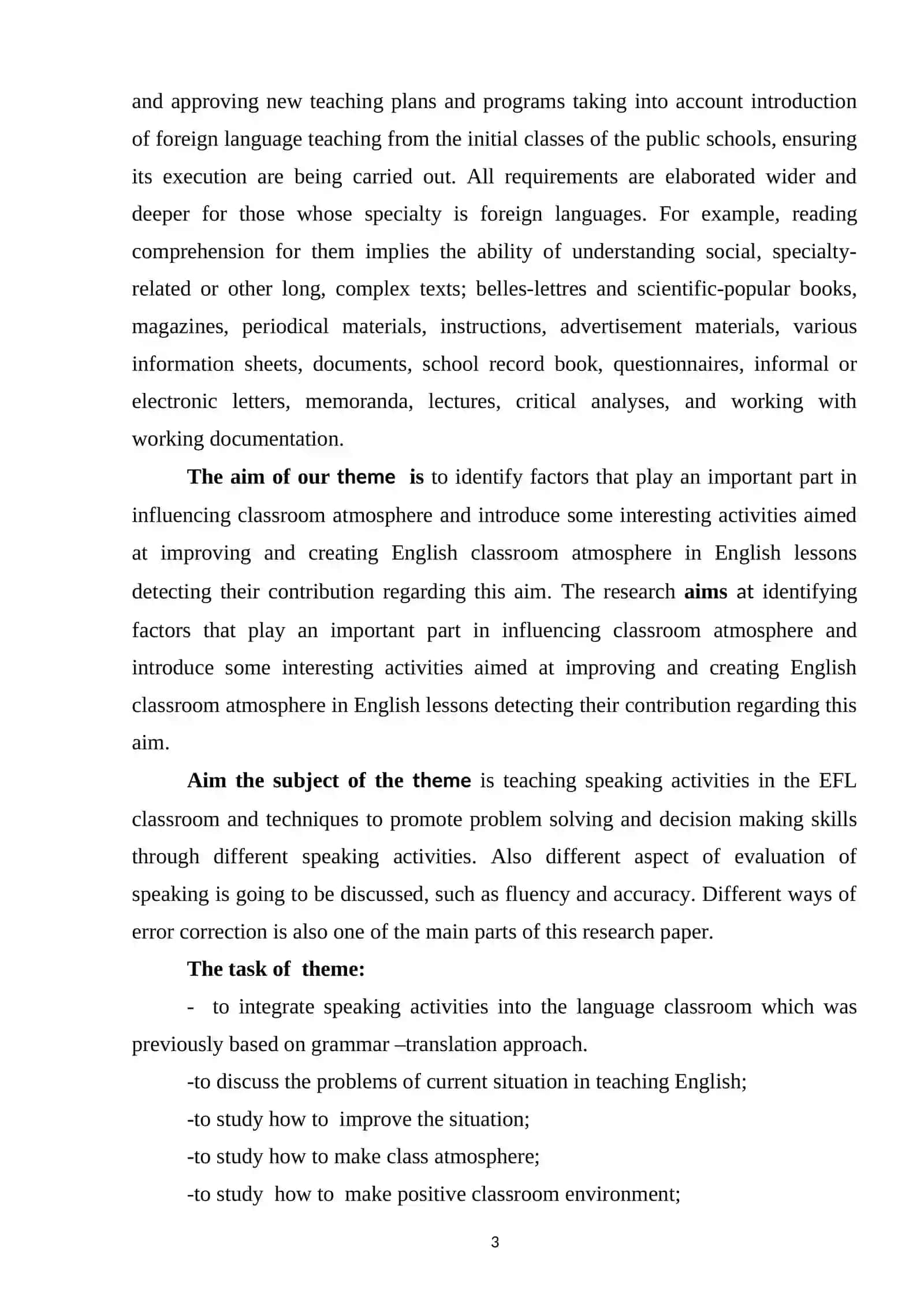 CREATING AN ENGLISH ENVIRONMENT IN TEACHING AL AND A2 LEVEL LEARNERS 3