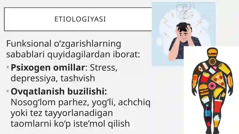 Oshqozon ichak tizimining funksional oʻzgarishlari 3