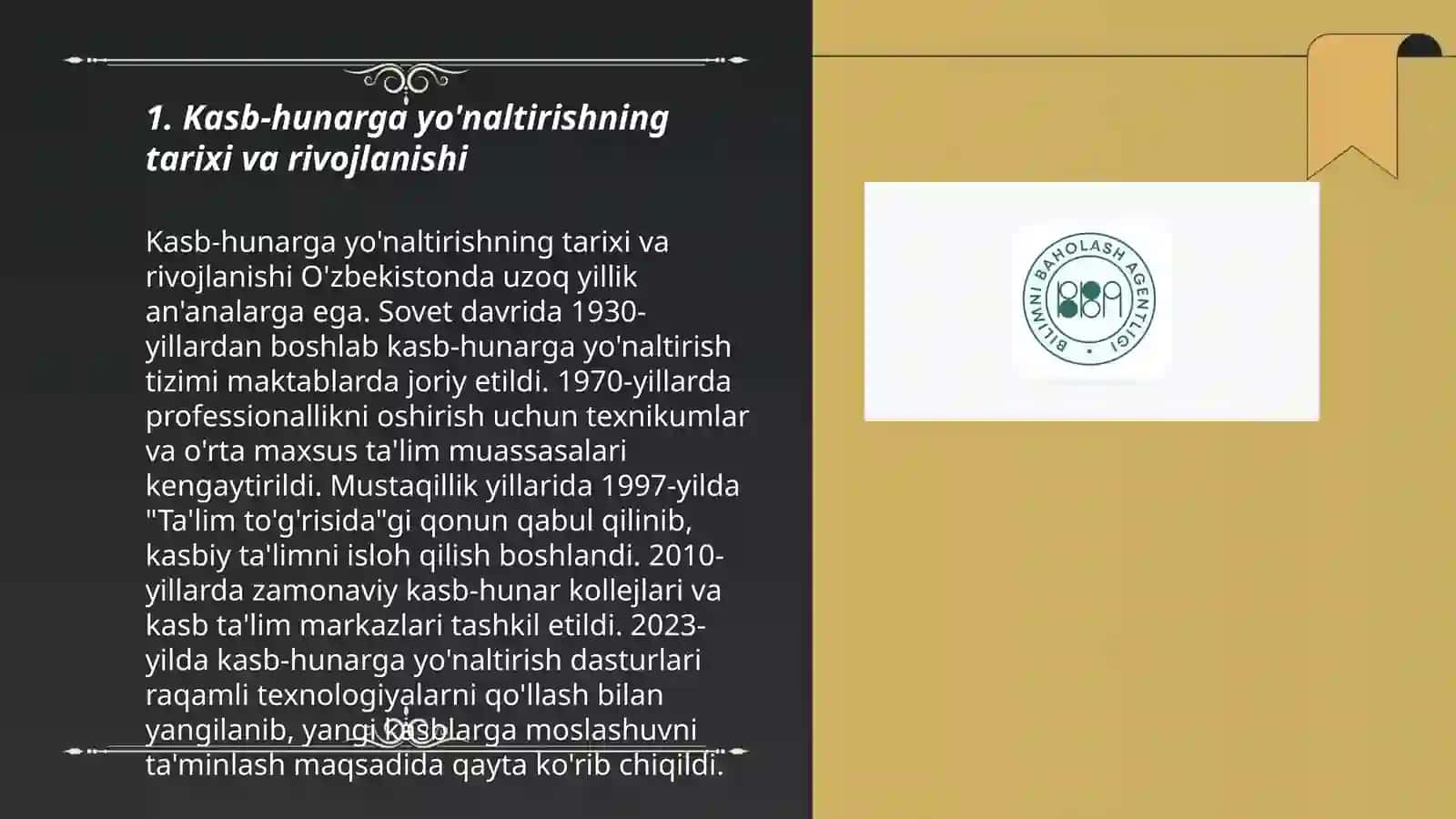 Kasb hunarga yõnaltirish asoslari tõğrisidagi ta'limot 3