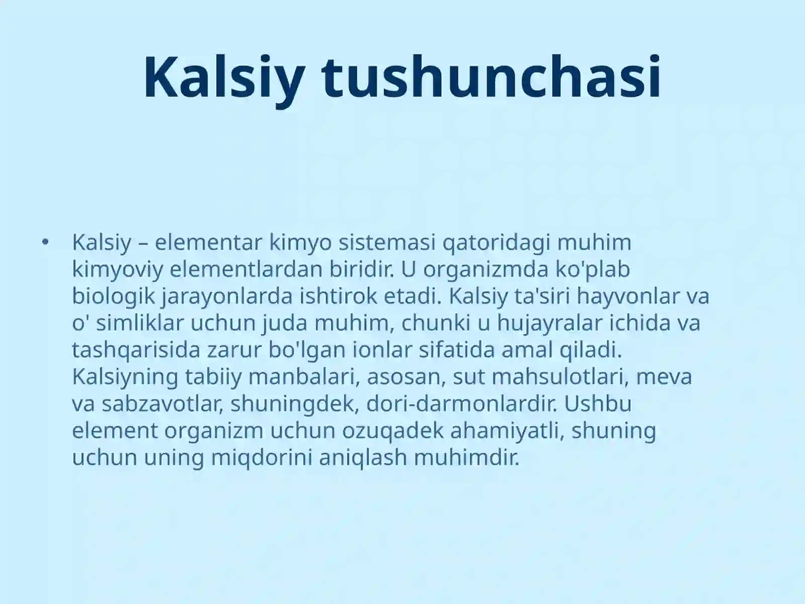Kalsiy miqdorini aniqlash 3