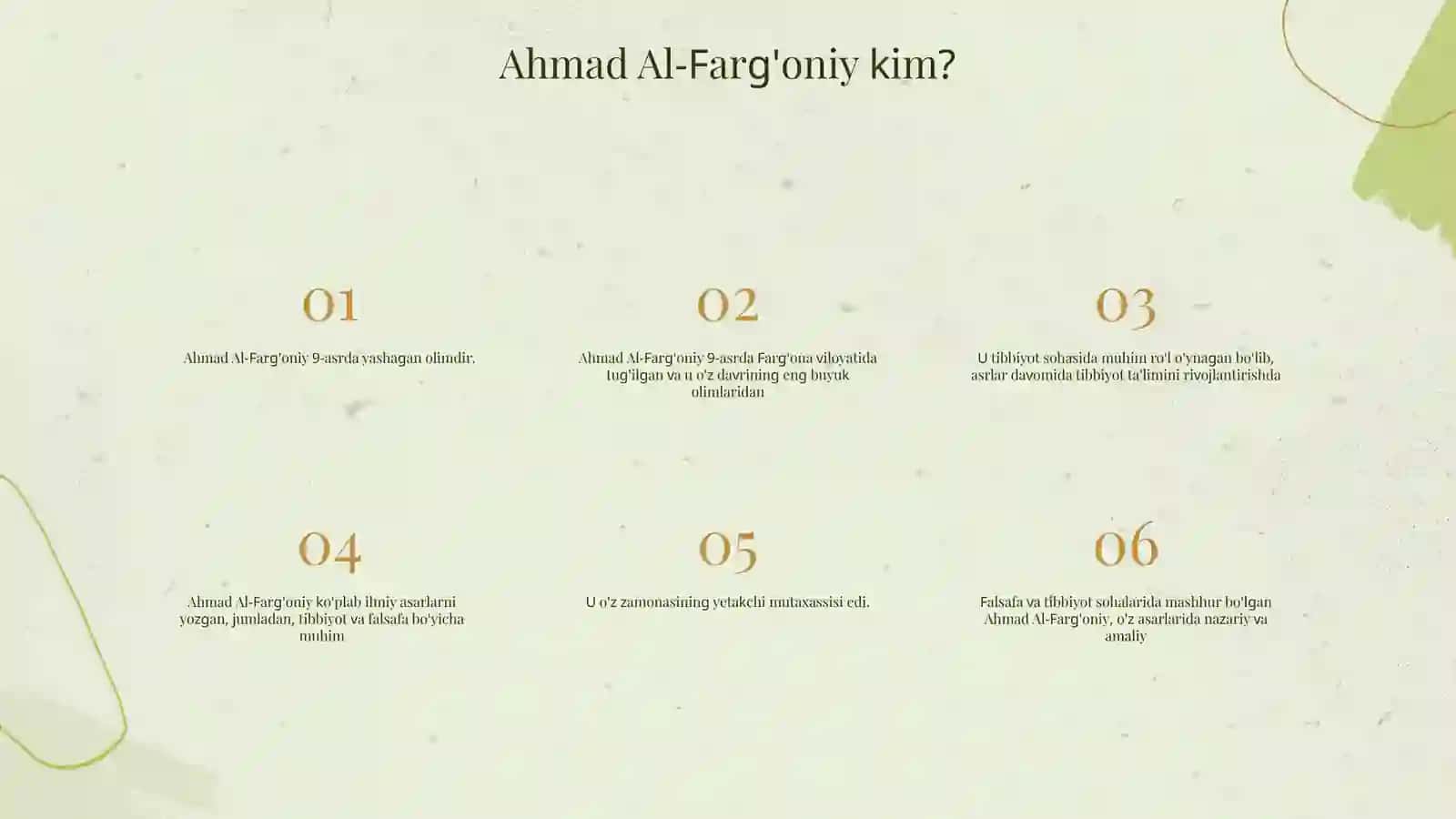Tibbiyotda Ahmad Al-Fargʼoniy merosi 3