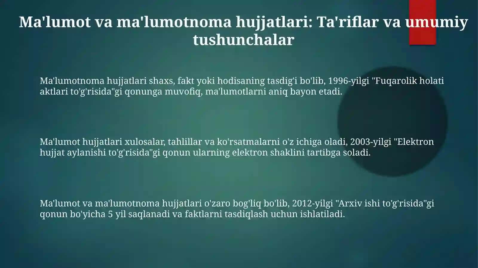 Ma'lumotnoma va ma'lumot hujjatlari 3