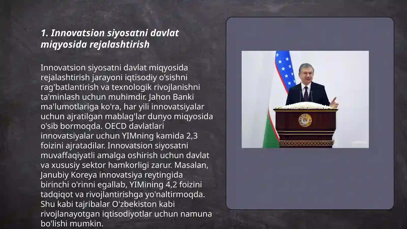 O'zbekistonning innovatsion siyosati 3