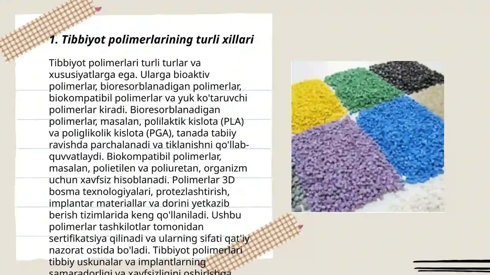Tibbiyot polimerlari va istiqbollari 3