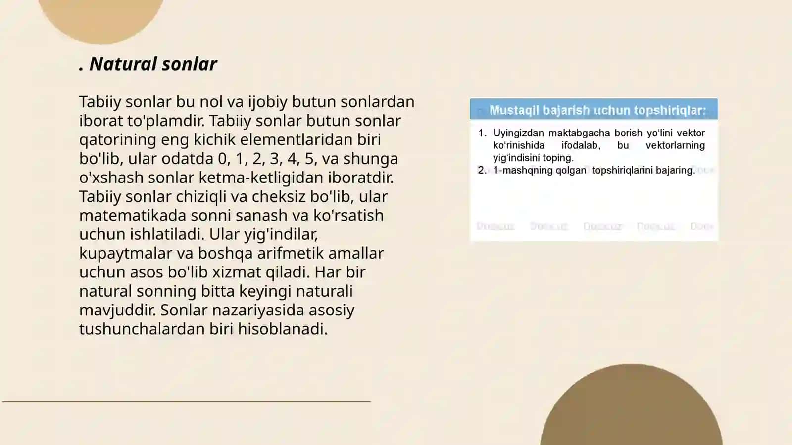 Natural sonlar 3