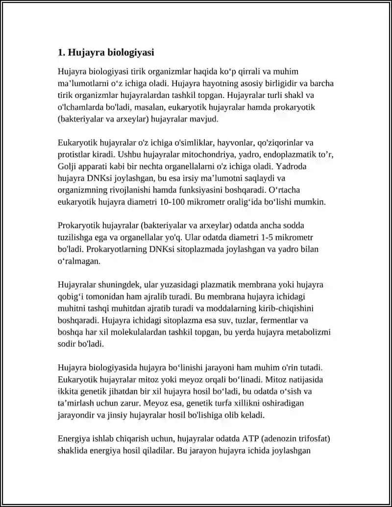 Hujayra biologiyasi 3