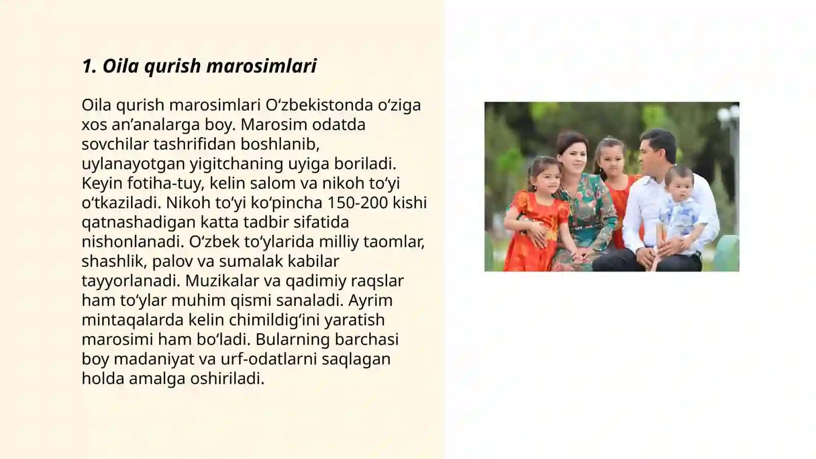 Oilaviy marosimlar haqida 3