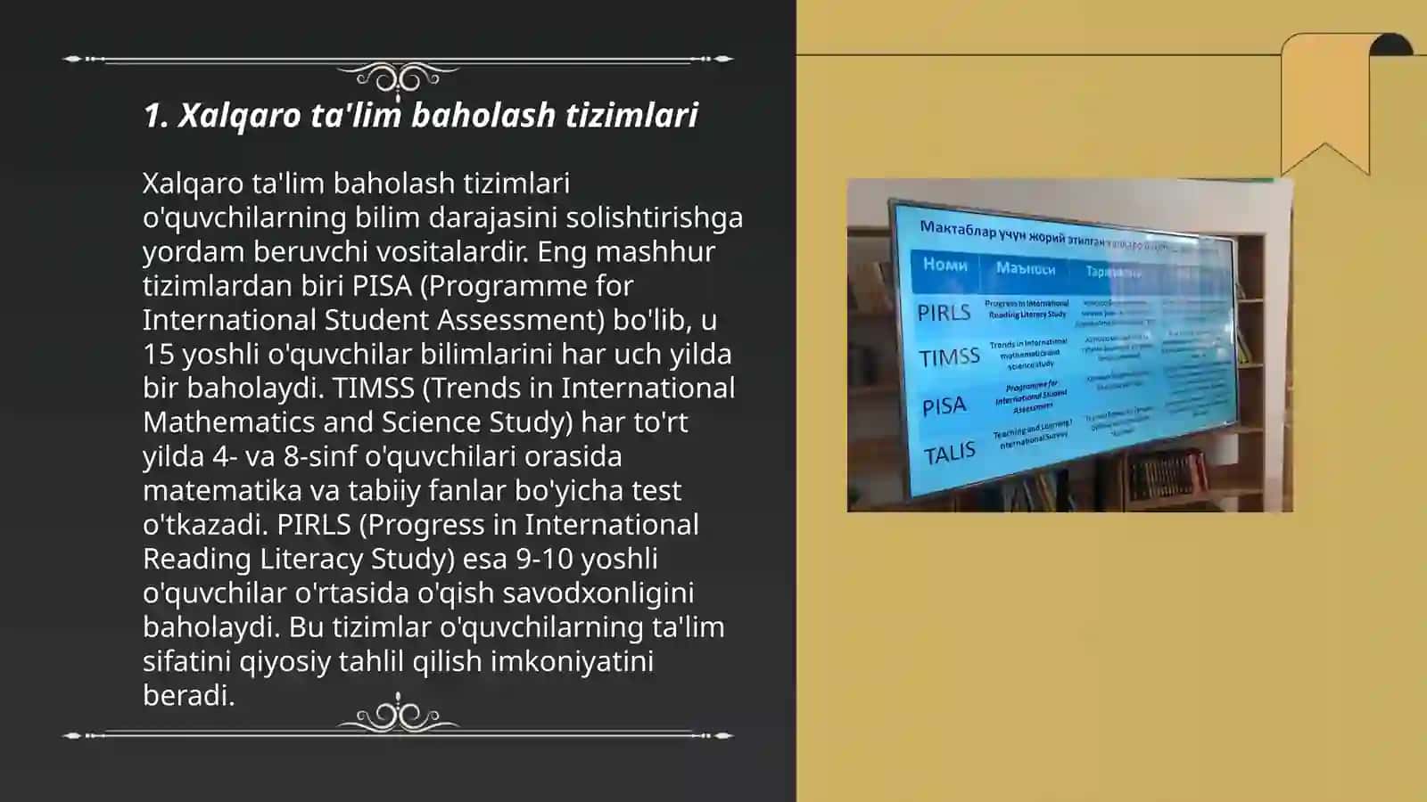 Xalqaro baholash dasturlari 3