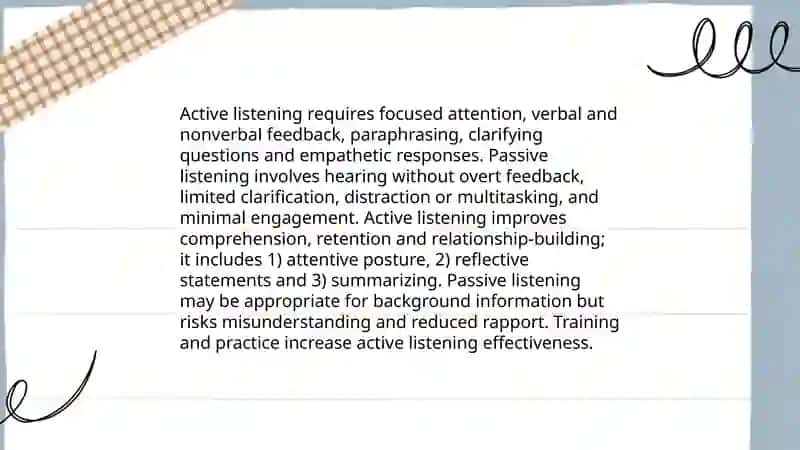 Aspects of listening 3