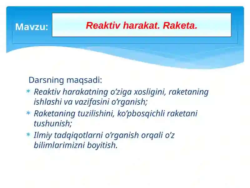F I Z I K A 7-SINF Koinotsariyo’l 3