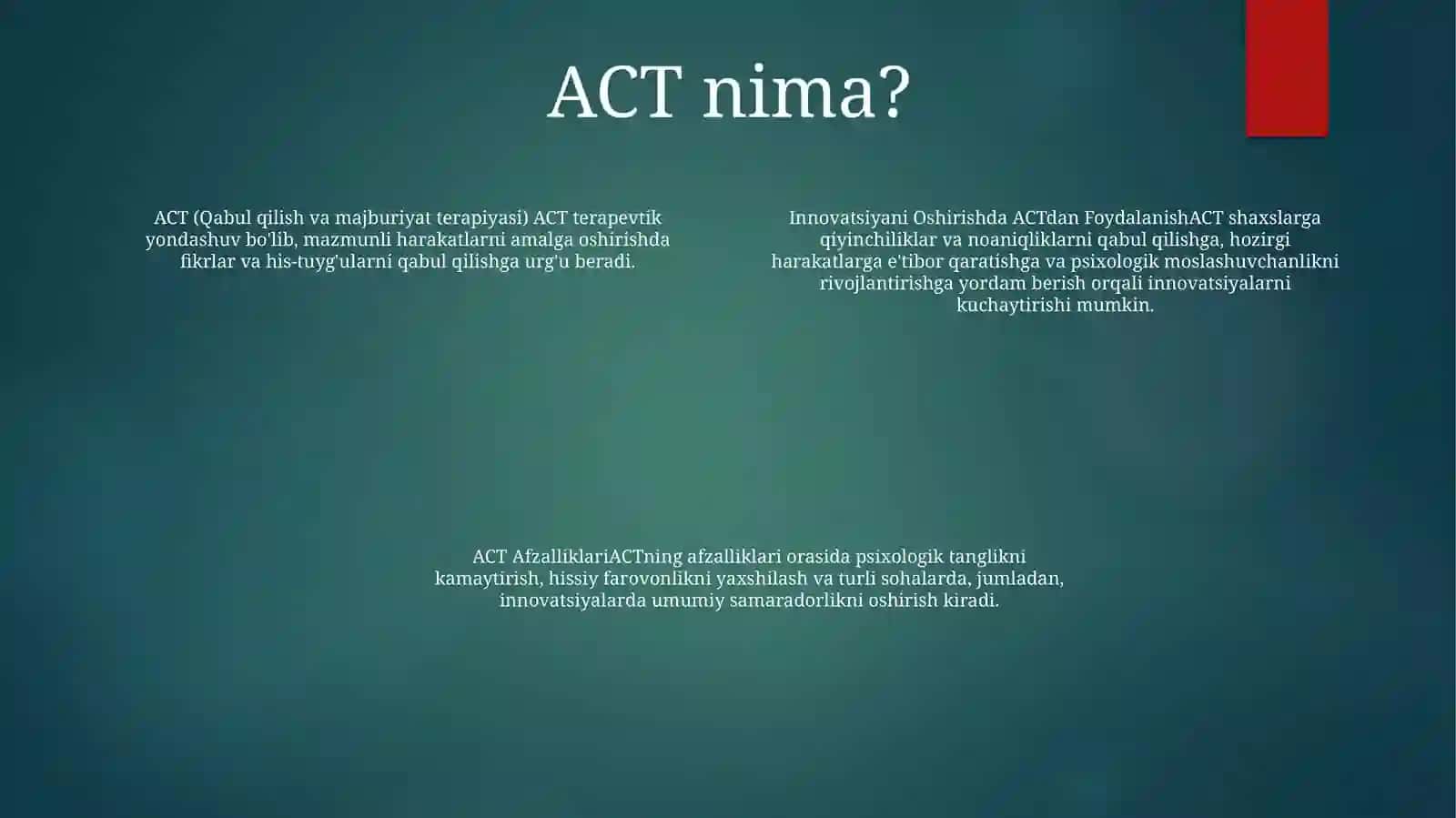 Innovatsion O'Qitishda Aktdan Foydalanish 3