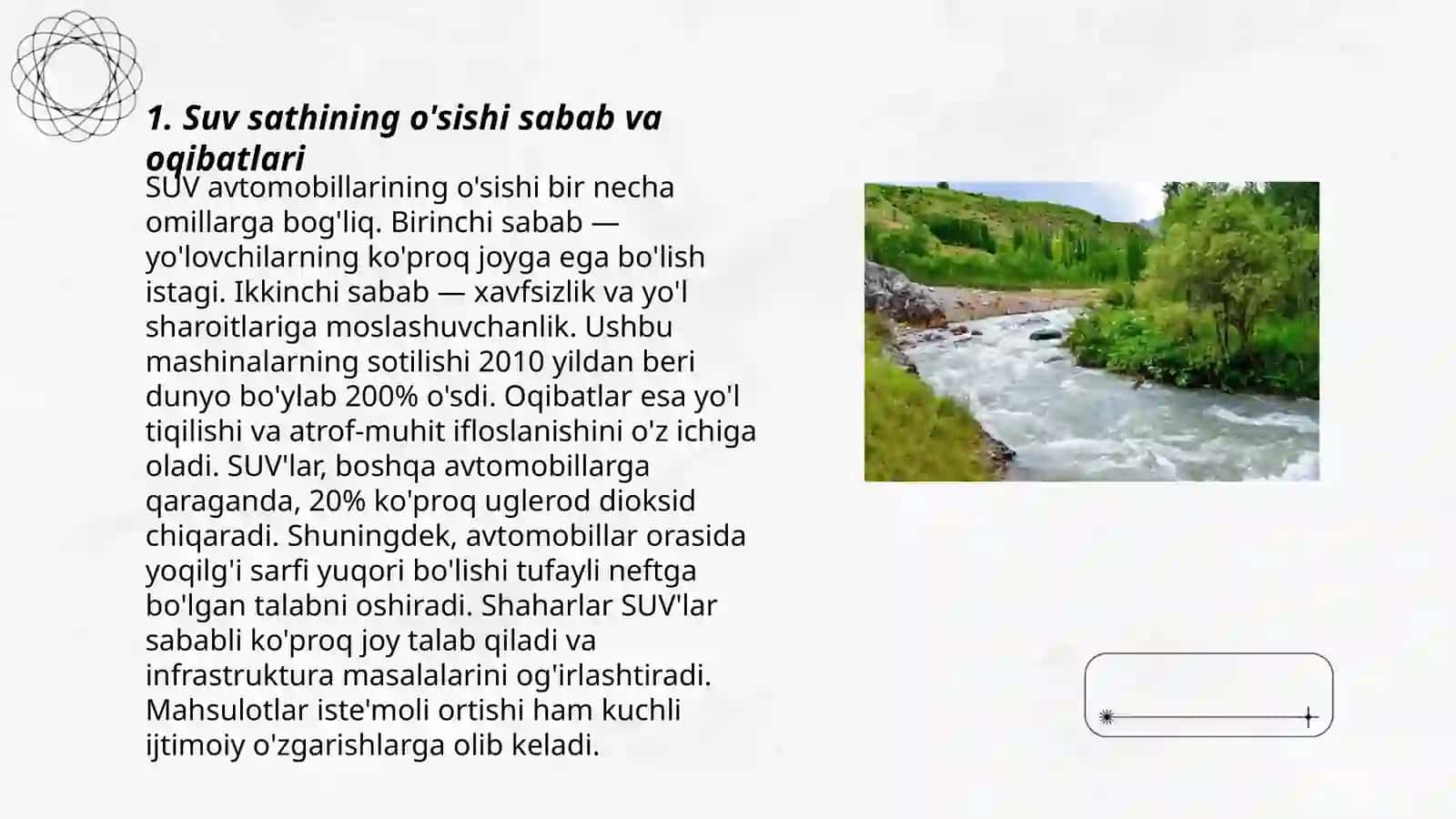Suv sathining ko‘tarilib - tushish energiyasi 3