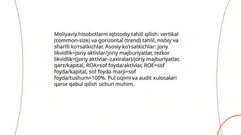Iqtisodiy tahlil va audit 3