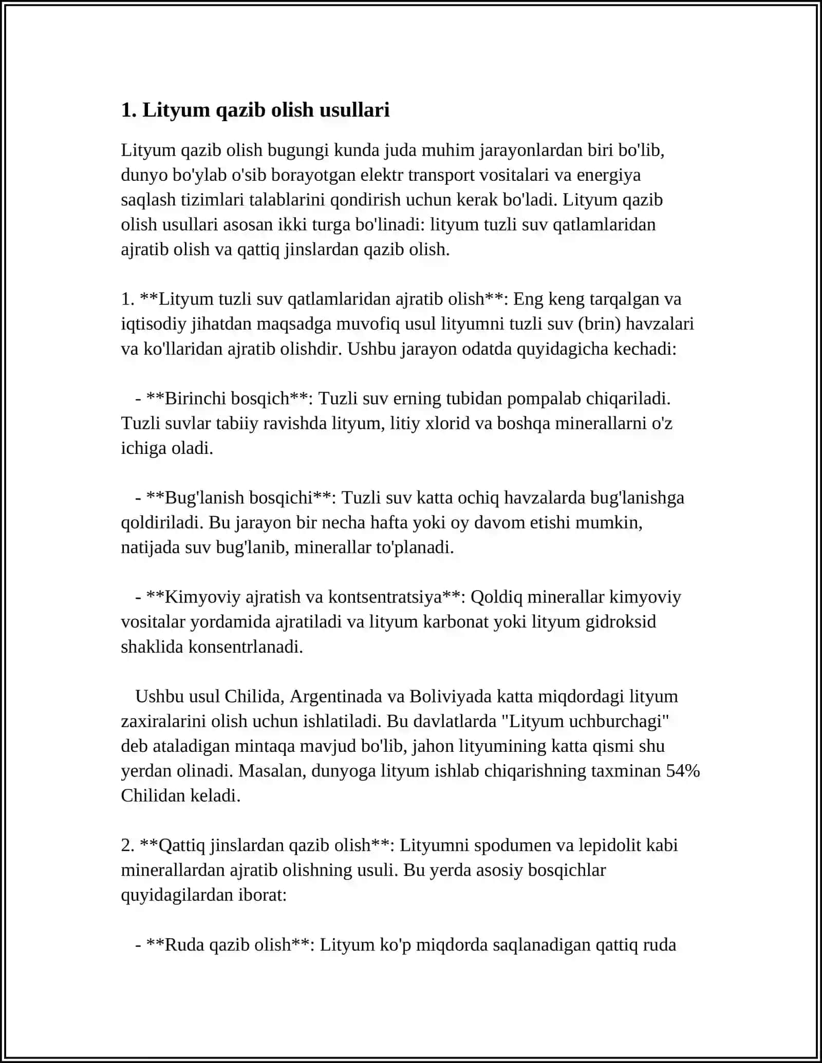 Litiy Metallurgiyasi 3