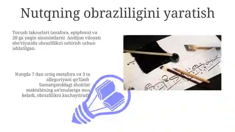 Nutqda badiiy tasvir vositalaridan foydalanish 3