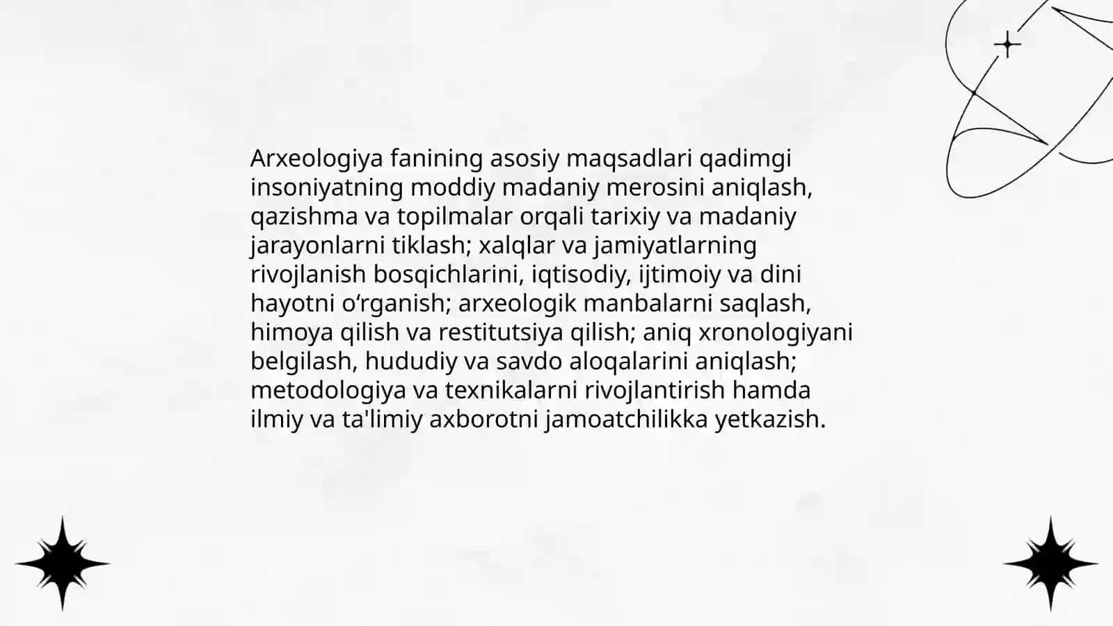 Arxeologiya fanining maqsad va vazifalari 3