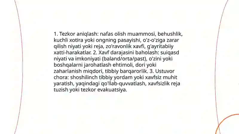 Krizis holatda bo'lgan bemorga maslahat berish 3