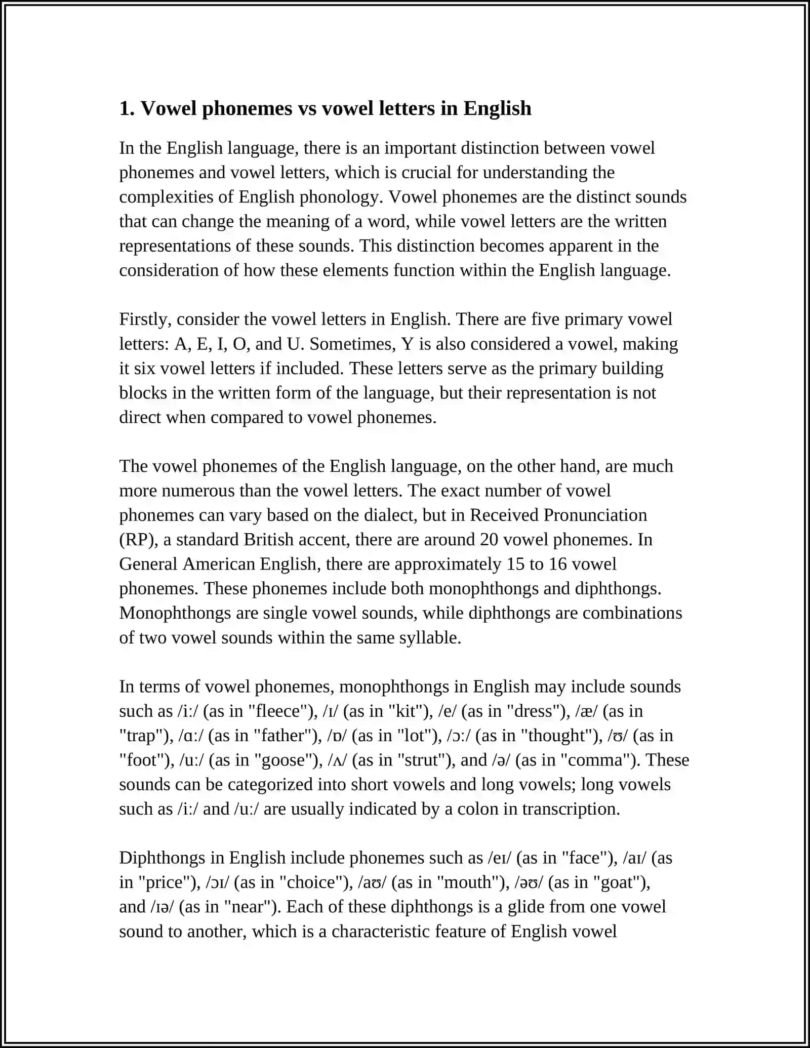 Theme: VOWELS AND THEIR CLASSIFICTION IN ENGLISH 3