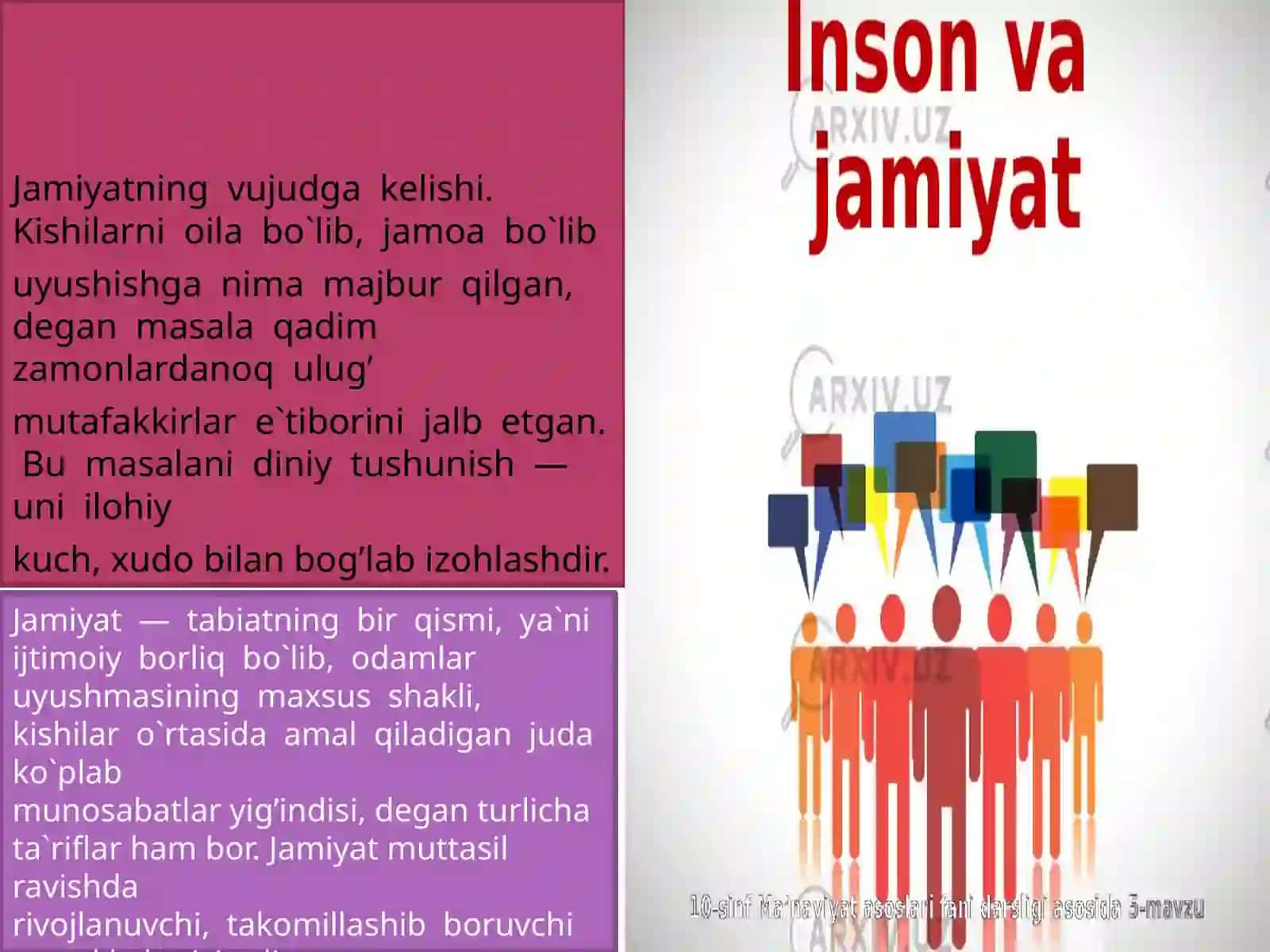 INSON VA JAMIYAT FALSAFASI 3