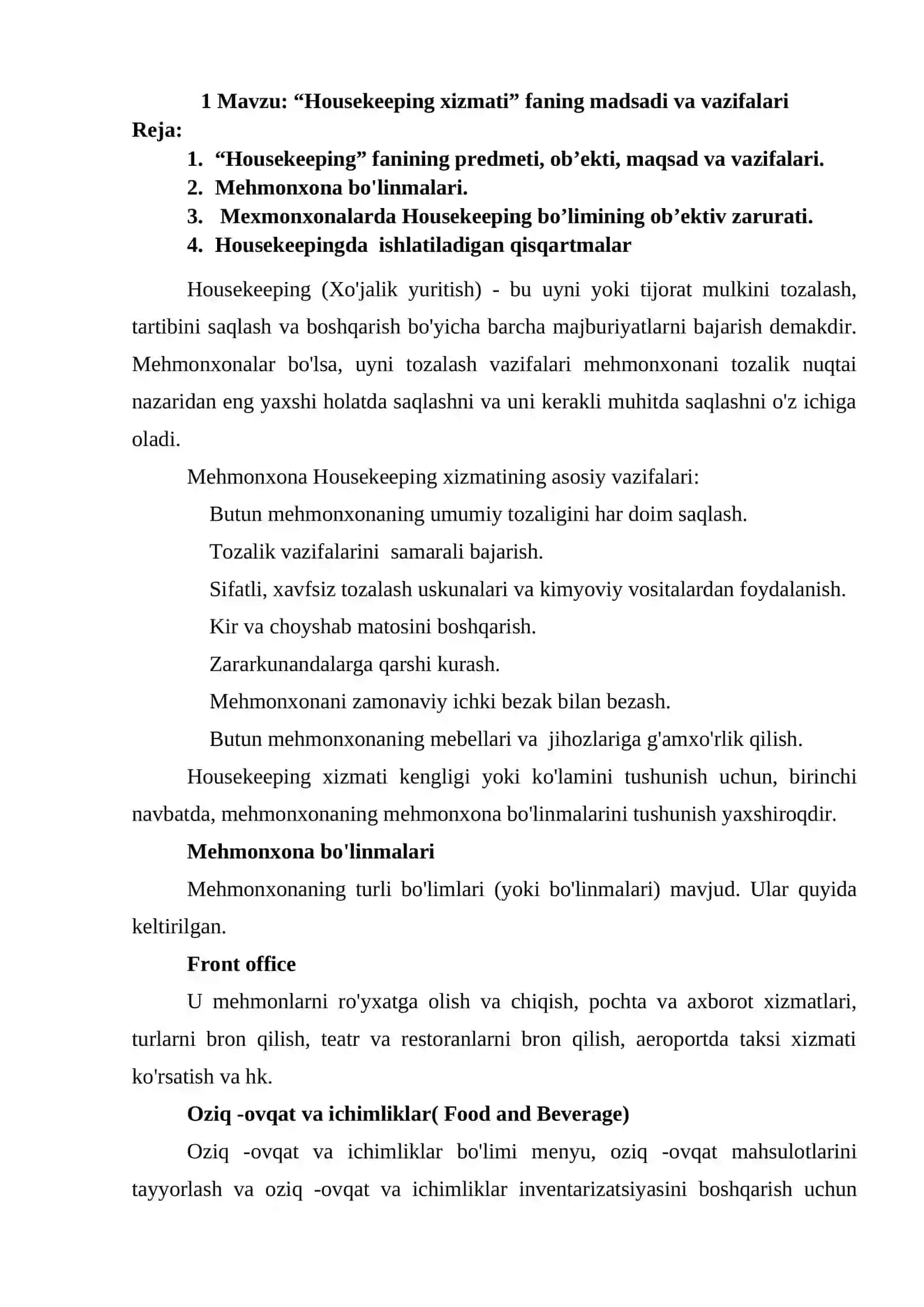 HOUSEKEEPING XIZMATI 3
