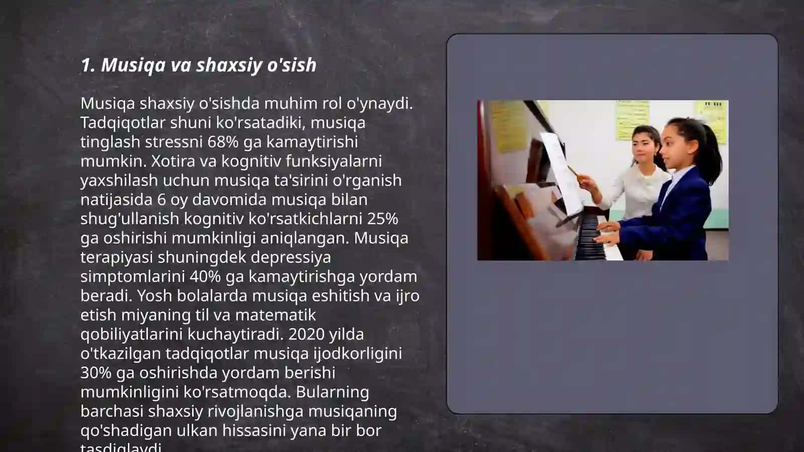Musiqa va shaxsiy o'sish 3
