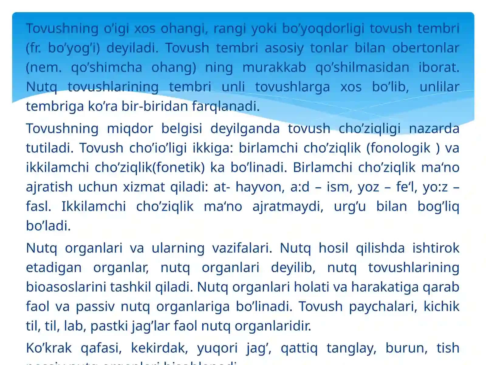Nutq tovushlarining umumiy tavsifi 3