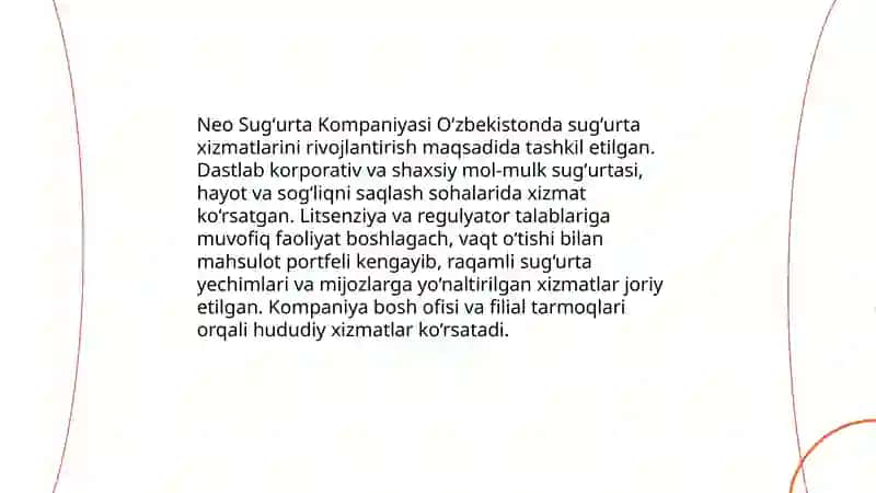 Neo Sugʻurta Kompaniyasi 3