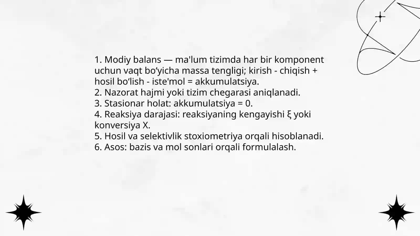 Reaksiya jarayonlarida modiy balans 3