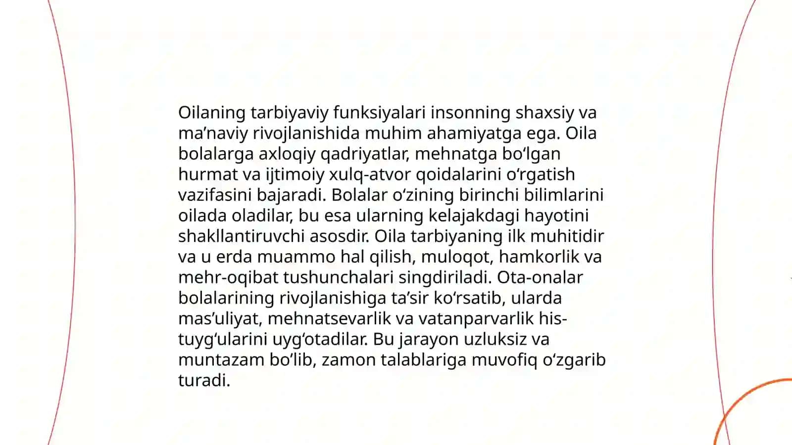 Oilaning funksiyalari 3