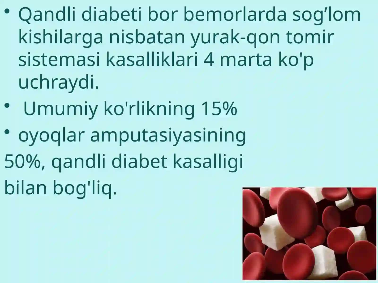 Qandli diabetning kechki asoratlari 3