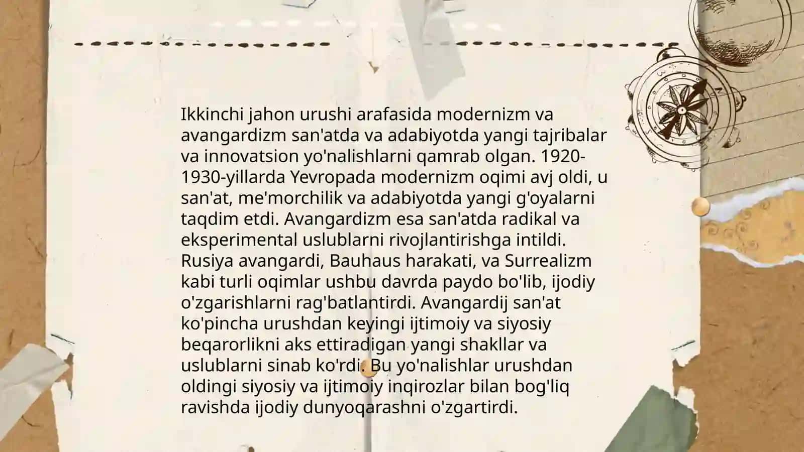 Ikkinchi jahon urushidan oldingi va keyingi uslubiy yo'nalishlar 3