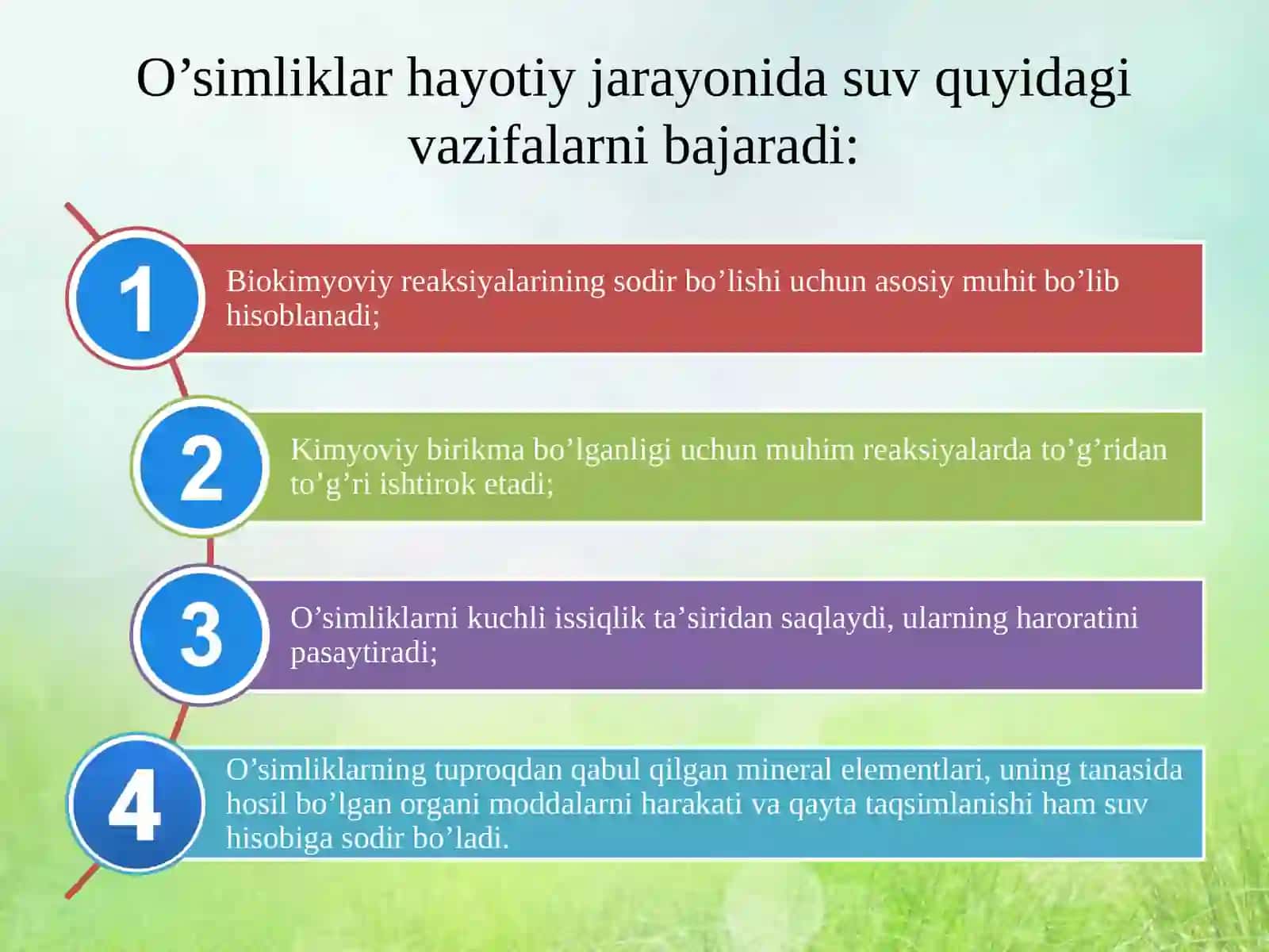 O‘simliklardagi suv muvozanati 3