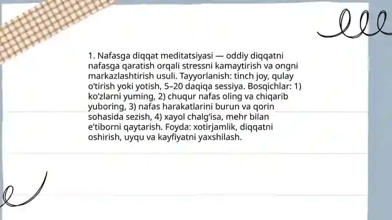 Meditativ texnikalar 3