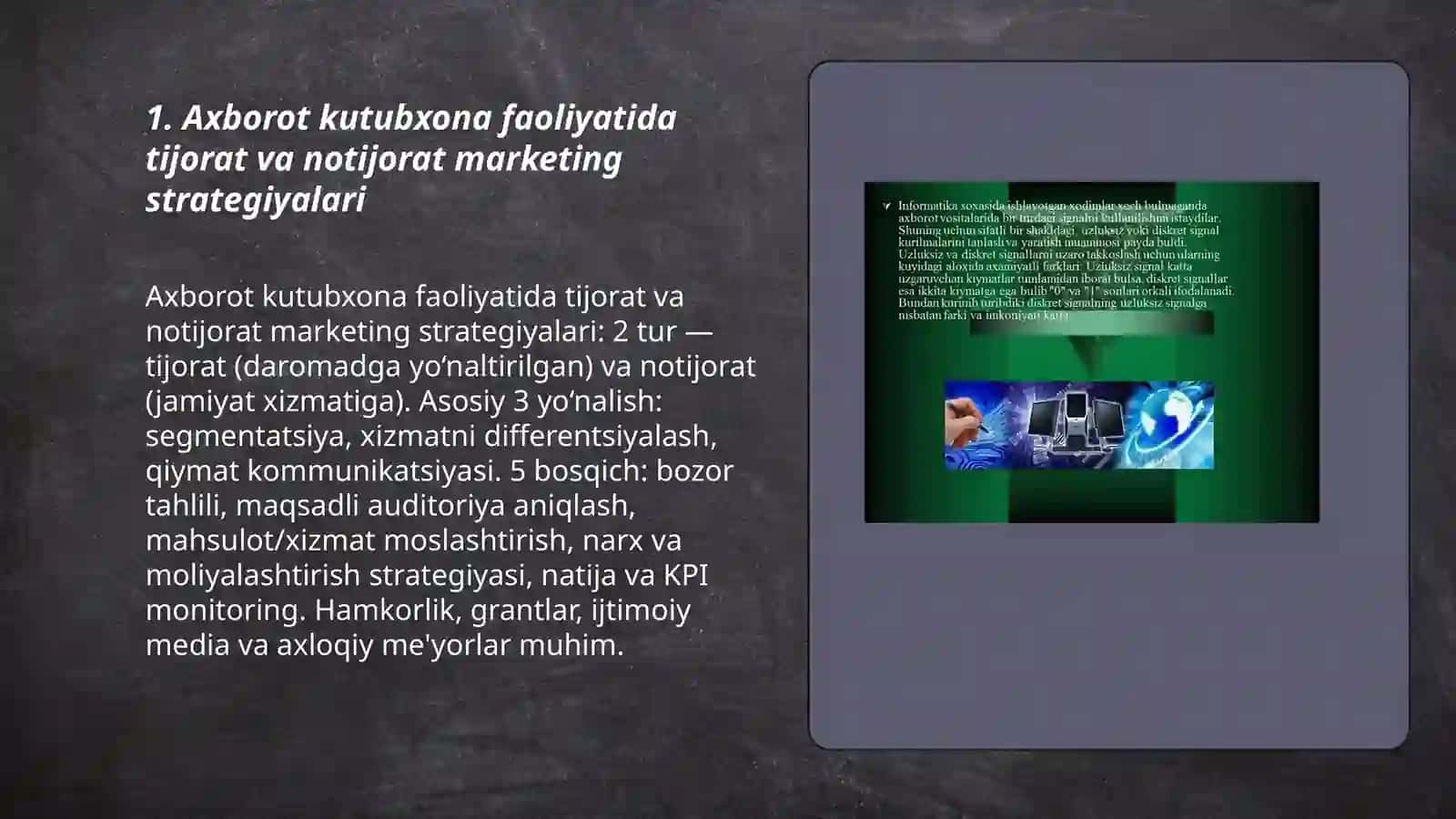 Axborot kutubxona faoliyatida tijorat va notijorat marketing strategiyalari 3