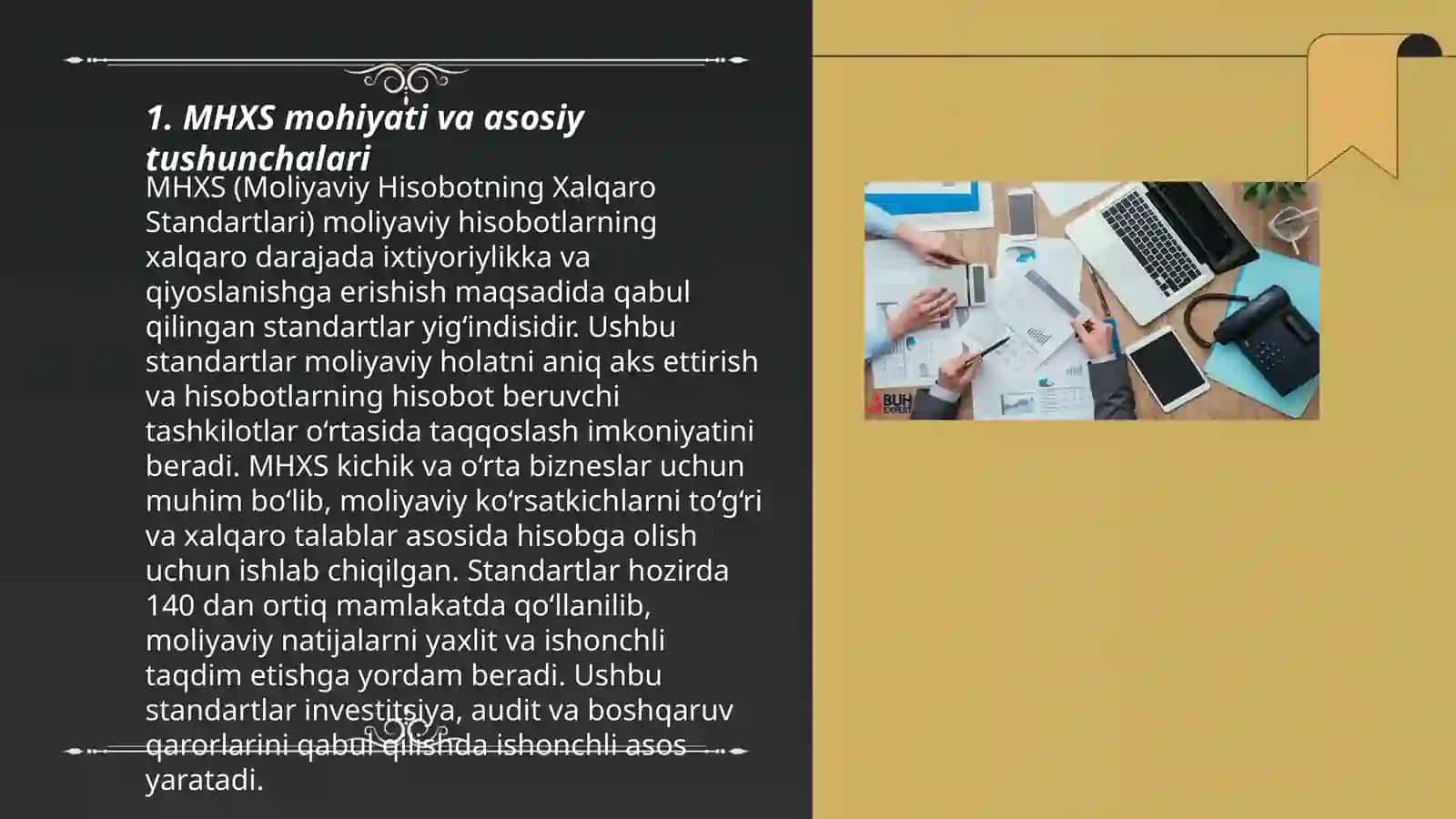 MHXS moliyaviy hisobotning xalqaro standartlari 3