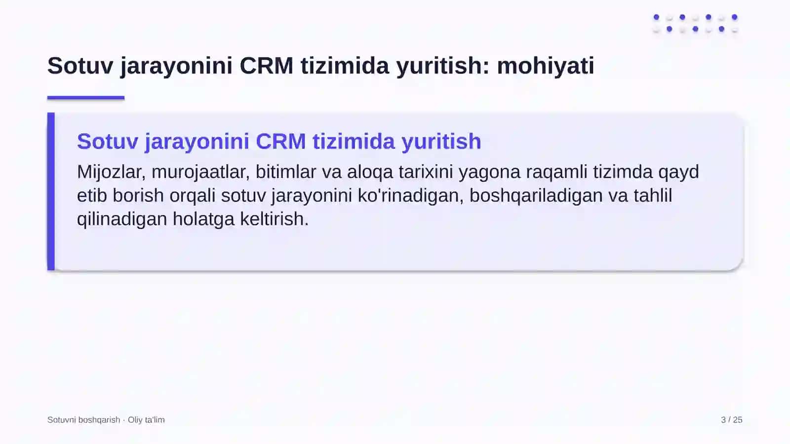 Kiyim-kechak do'konlarida sotuv jarayonini CRM tizimida yuritish 3