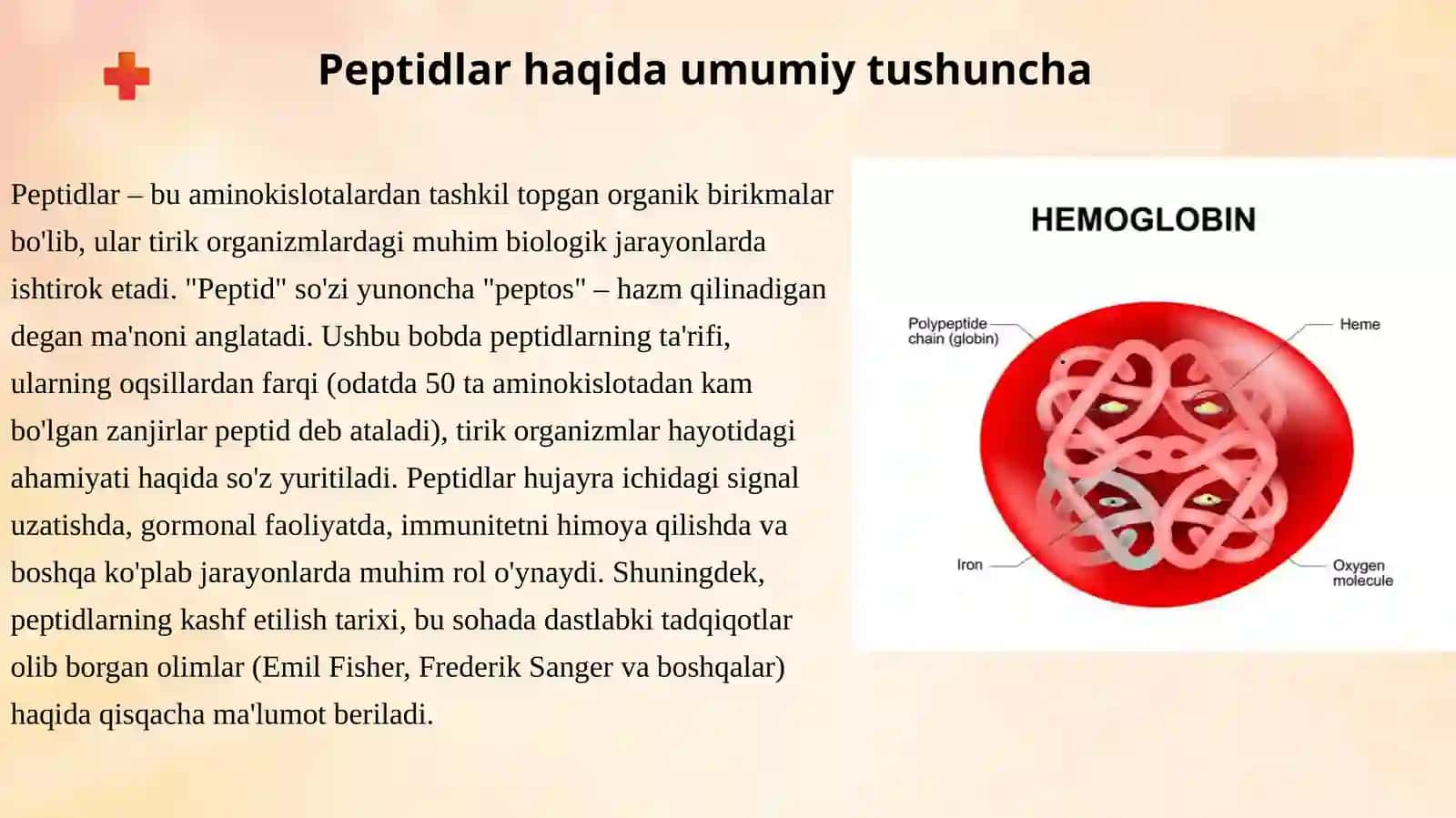 Peptidlarning hosil bo'lishi va kimyoviy tabiati 3