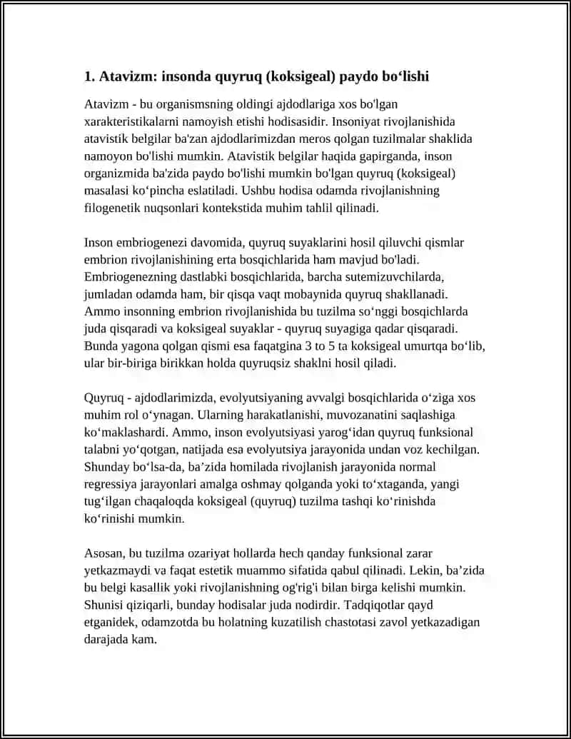 ODAMDA RIVOJLANISHNING FILOGENETIK NUQSONLARI 3