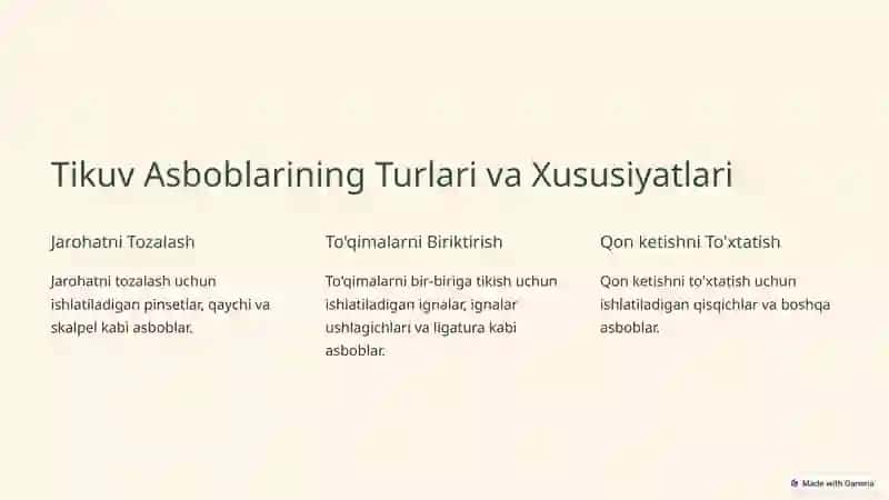 Zamonaviy Tikuv Asboblari: Sterilizatsiya 3