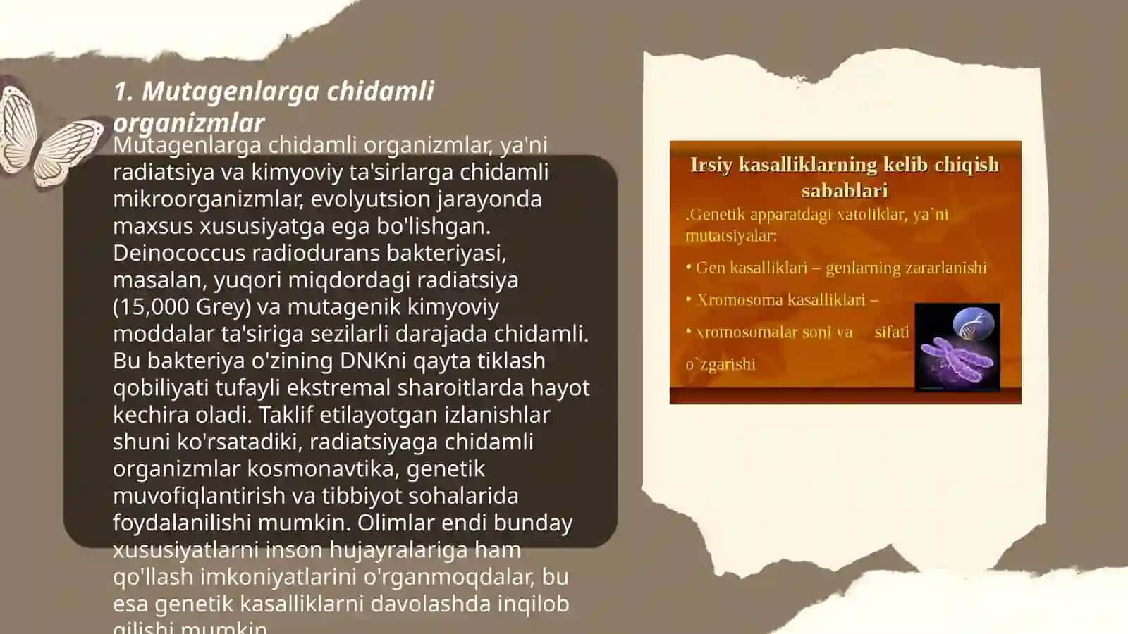 Mutagenlarga chidamli organizmlar 3